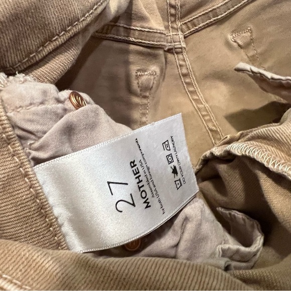 Mother Distressed Tan Women's Jeans 27 Insider Crop Fray - Picture 10 of 10